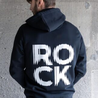 Hoodie med ikonisk ROCK-logo